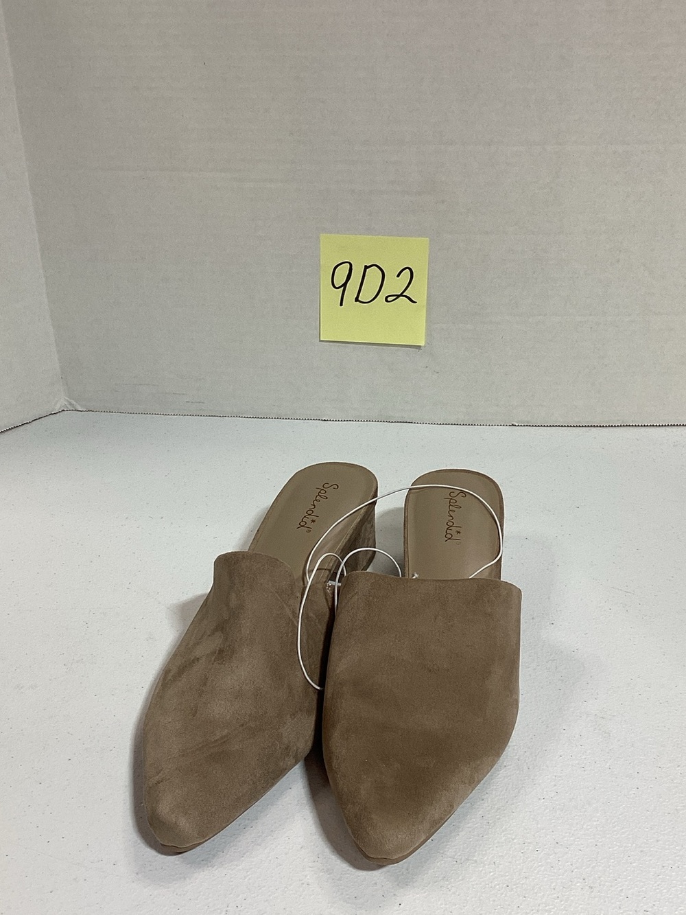 Splendid Taupe Pointed Backless Suede Mules